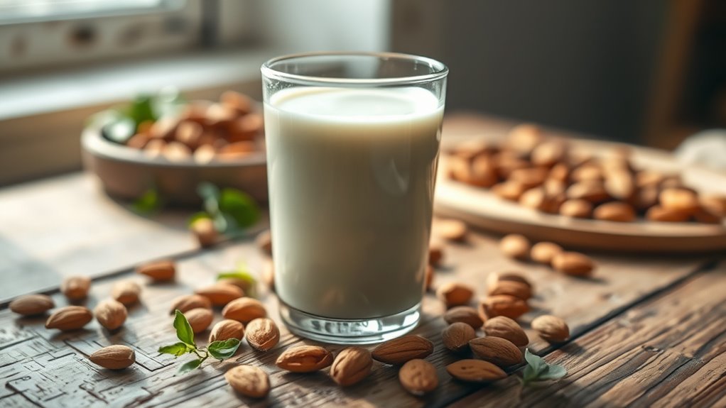 almond milk low calories nutritious