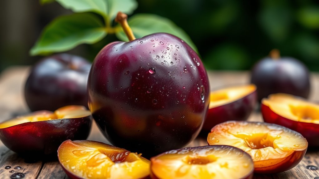 carbohydrate content in plums