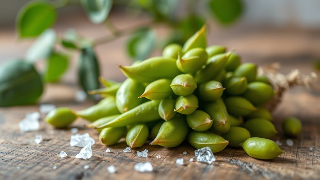 nutrient rich young soybeans