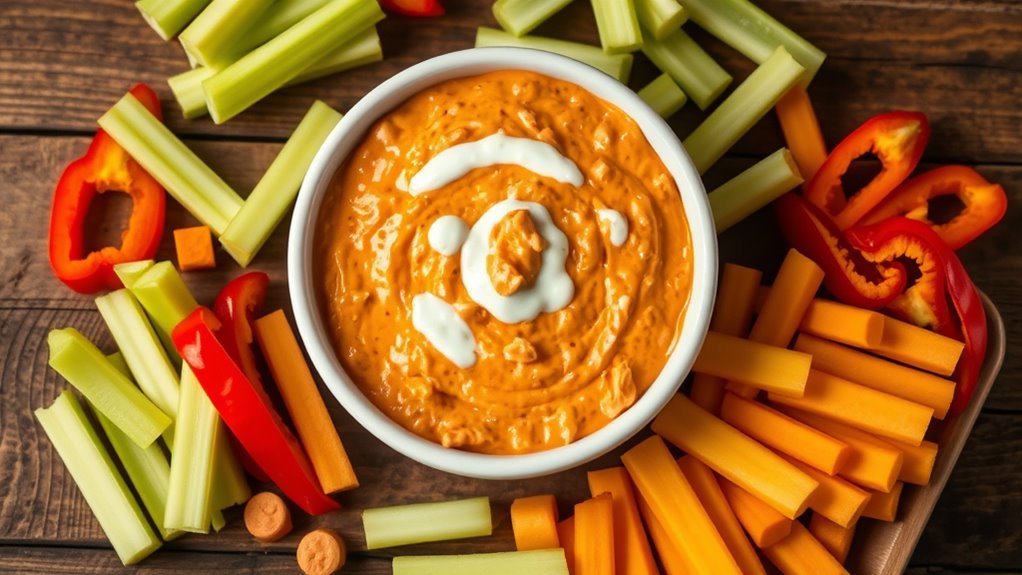 carb conscious buffalo chicken dip