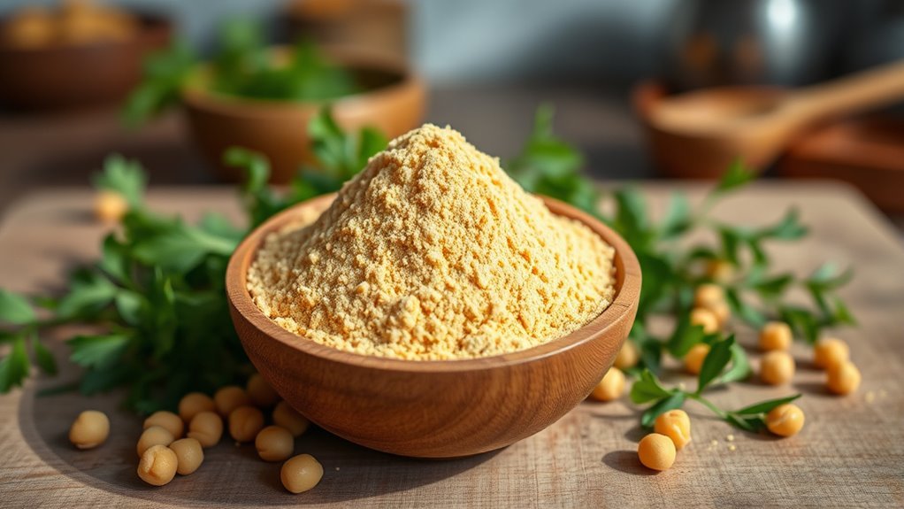 chickpea flour high in carbohydrates