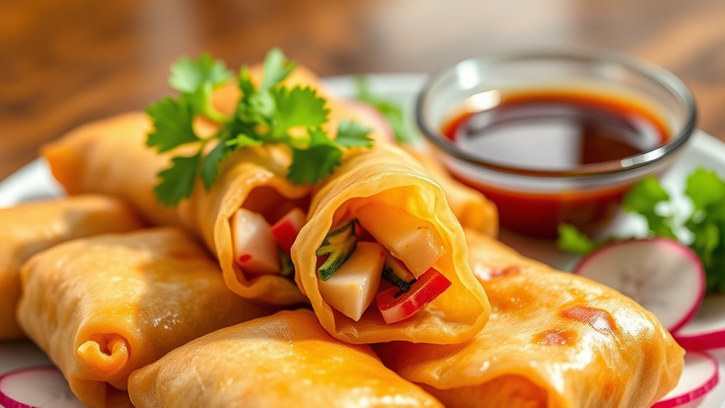 egg rolls high in carbohydrates