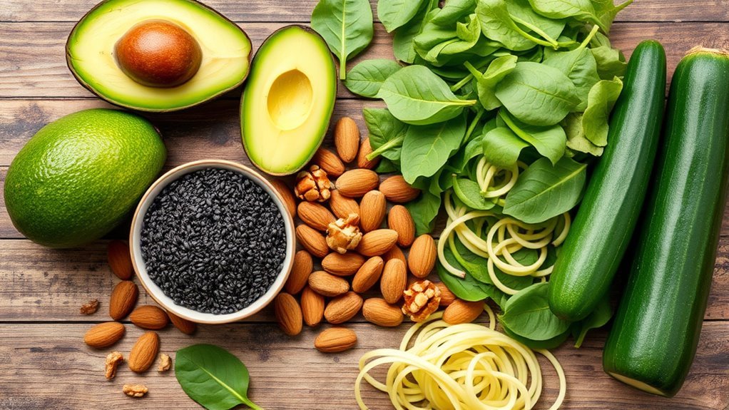 fiber rich keto nuts seeds