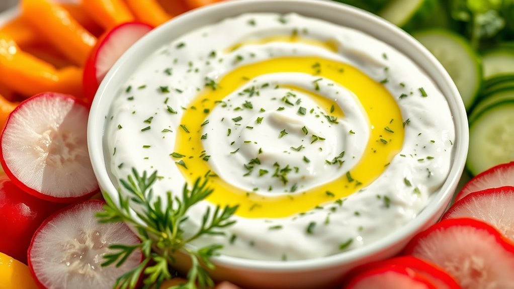 healthy protein rich yogurt dip