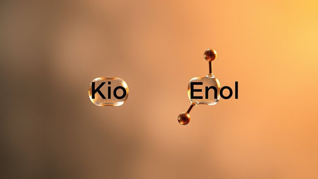 keto enol tautomeric pair