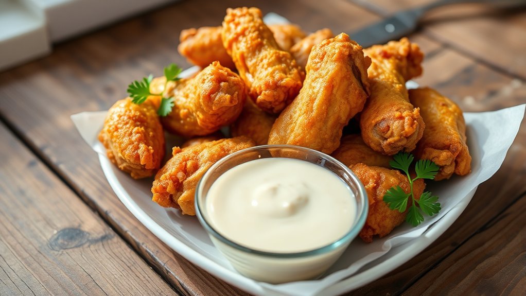keto friendly fried chicken wings