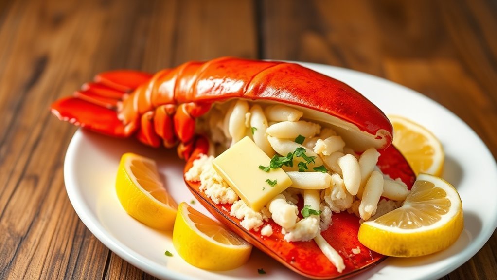 lobster with low carb vegetables