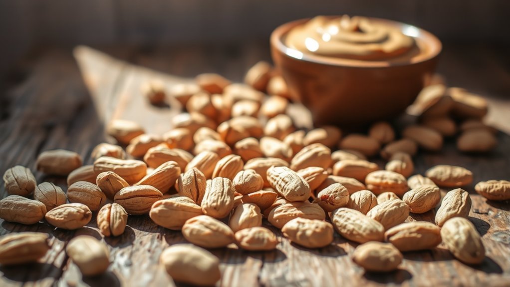 peanuts carbohydrate content varies