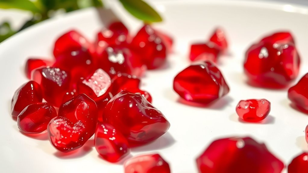 pomegranate seeds net carbs
