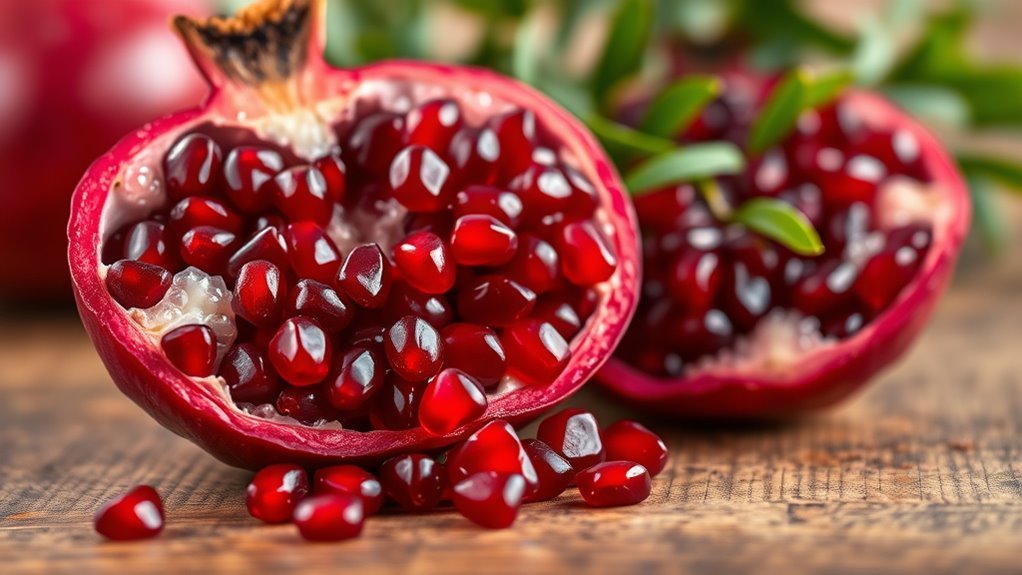 pomegranates high carb content