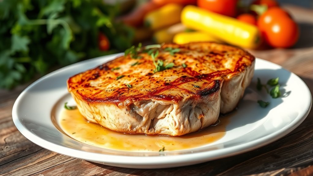 pork chops protein rich fatty