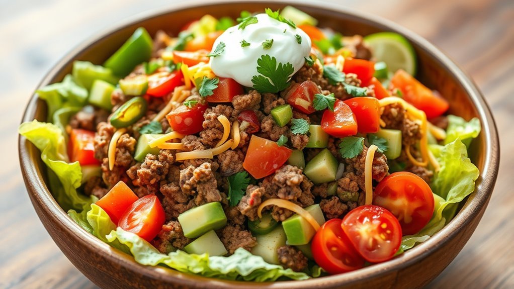taco salad carbohydrate analysis