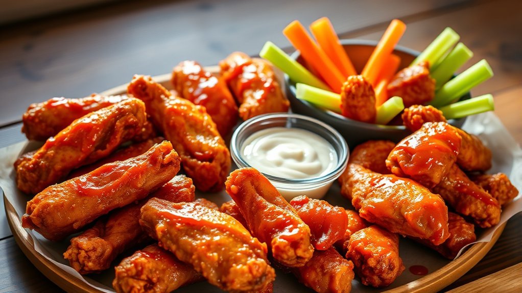 wing flavors and nutrition