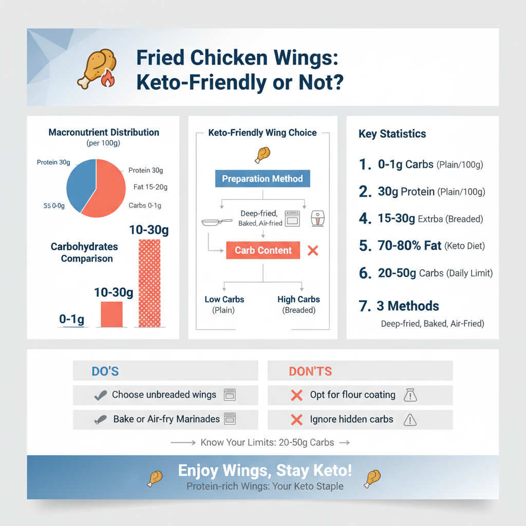 are fried chicken wings keto friendly - Data Infographic and Statistics