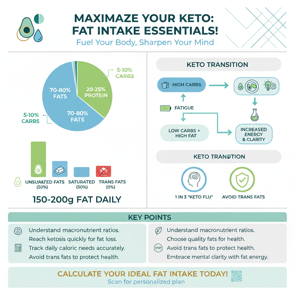 how many grams of fat in a keto diet - Data Infographic and Statistics