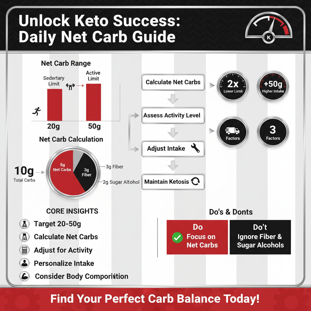 how many net carbs a day on keto - Data Infographic and Statistics