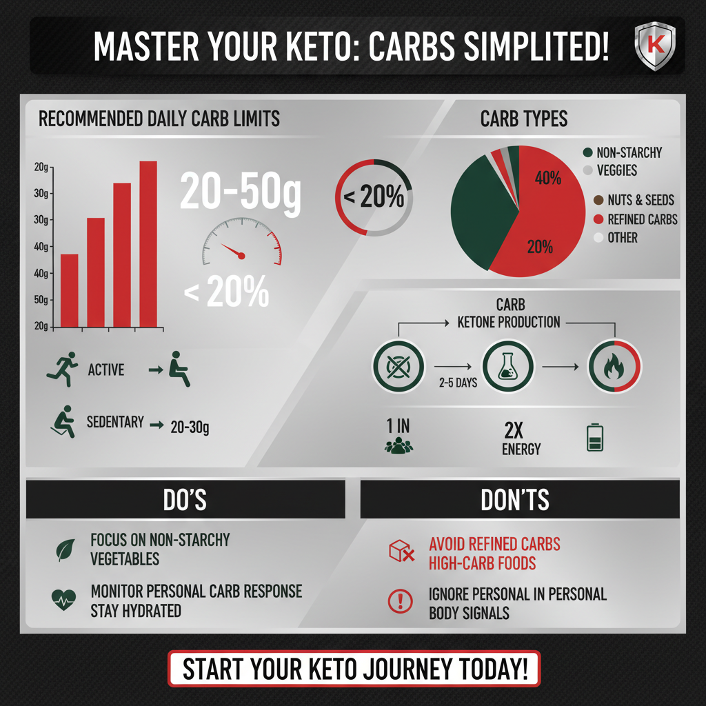how much carbs can you have on keto - Data Infographic and Statistics
