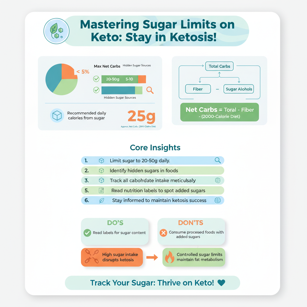 how much sugar on a keto diet - Data Infographic and Statistics