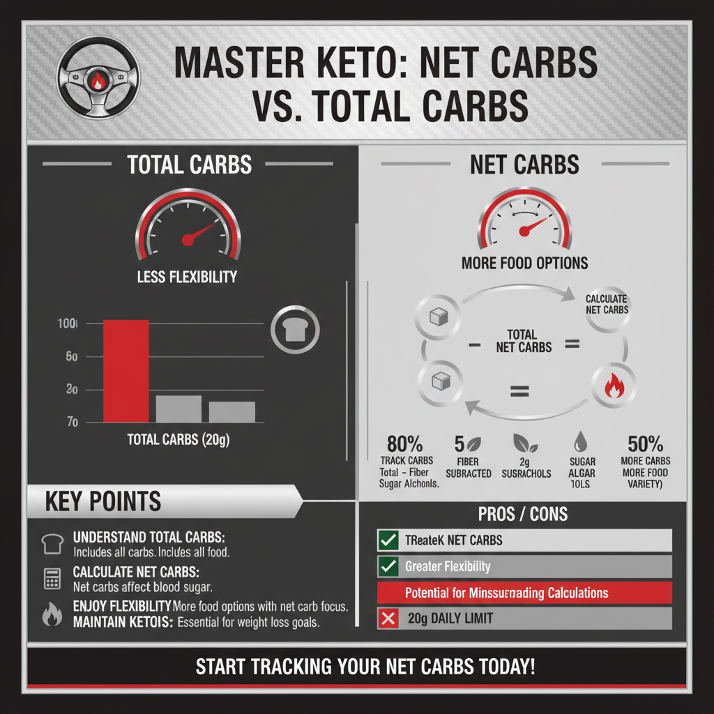is keto net carbs or total carbs - Data Infographic and Statistics