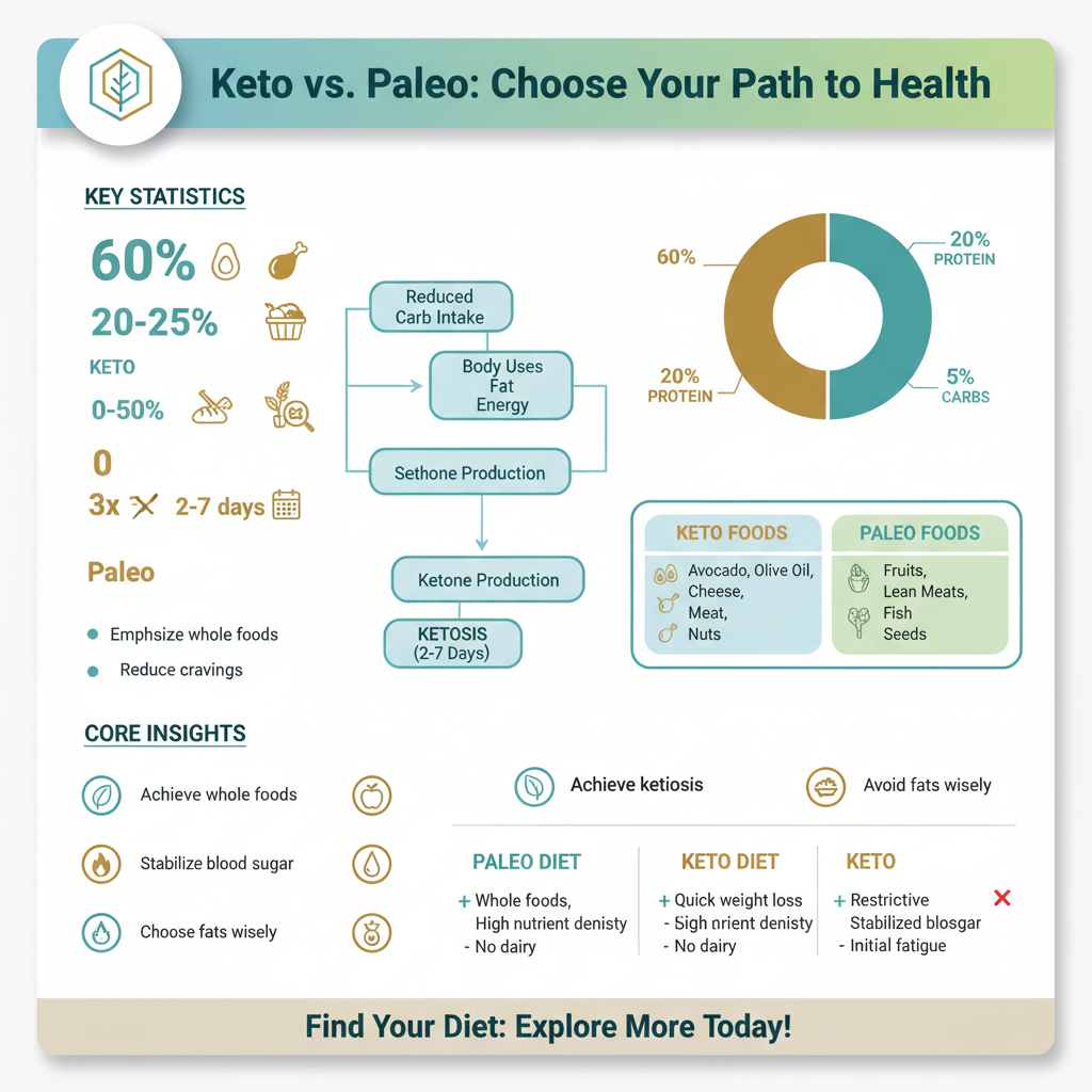 what is the difference between paleo diet and keto diet - Data Infographic and Statistics