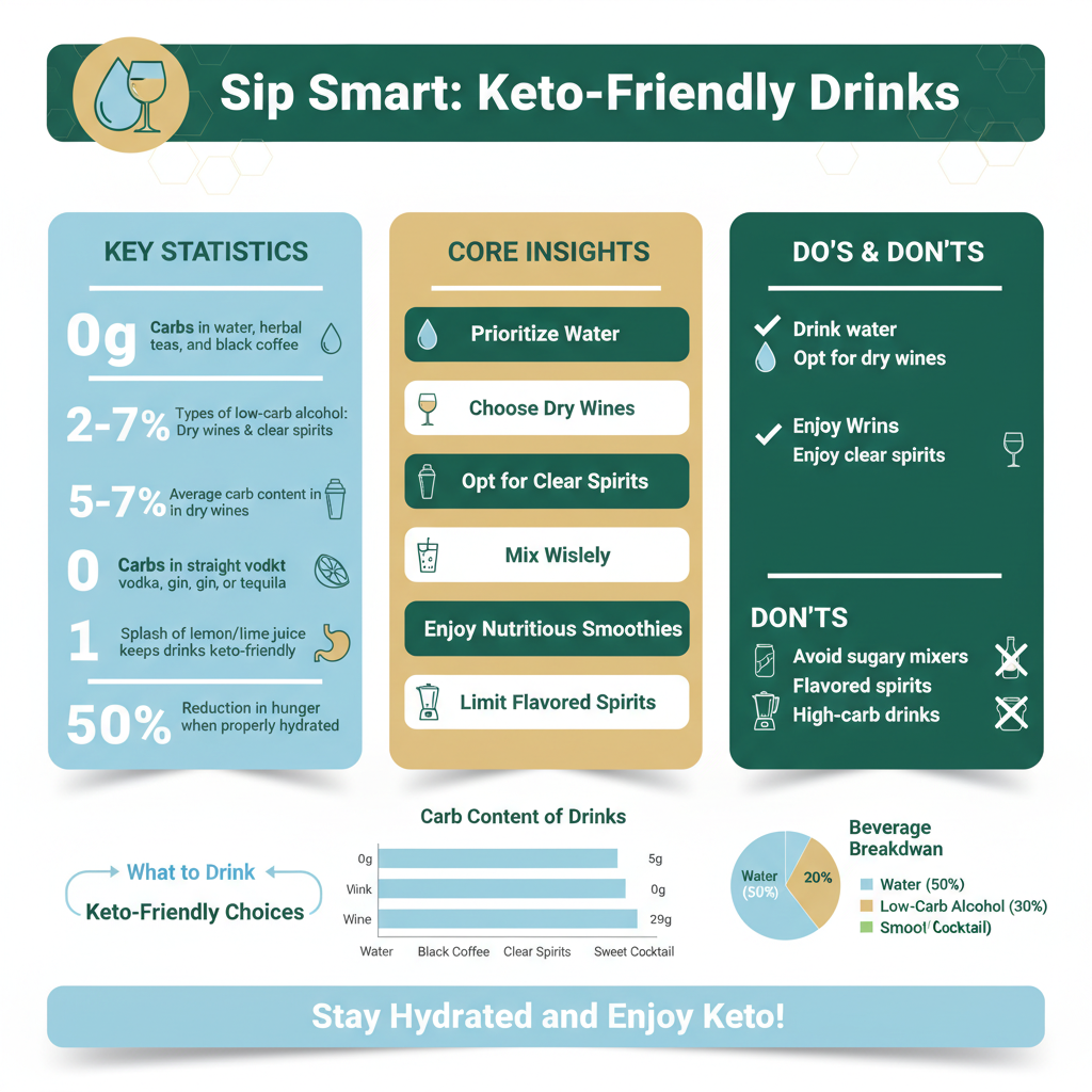 what to drink on the keto diet - Data Infographic and Statistics