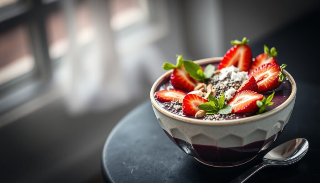 A delicious acai bowl topped with keto-friendly ingredients, exploring if acai bowls fit into a keto diet.