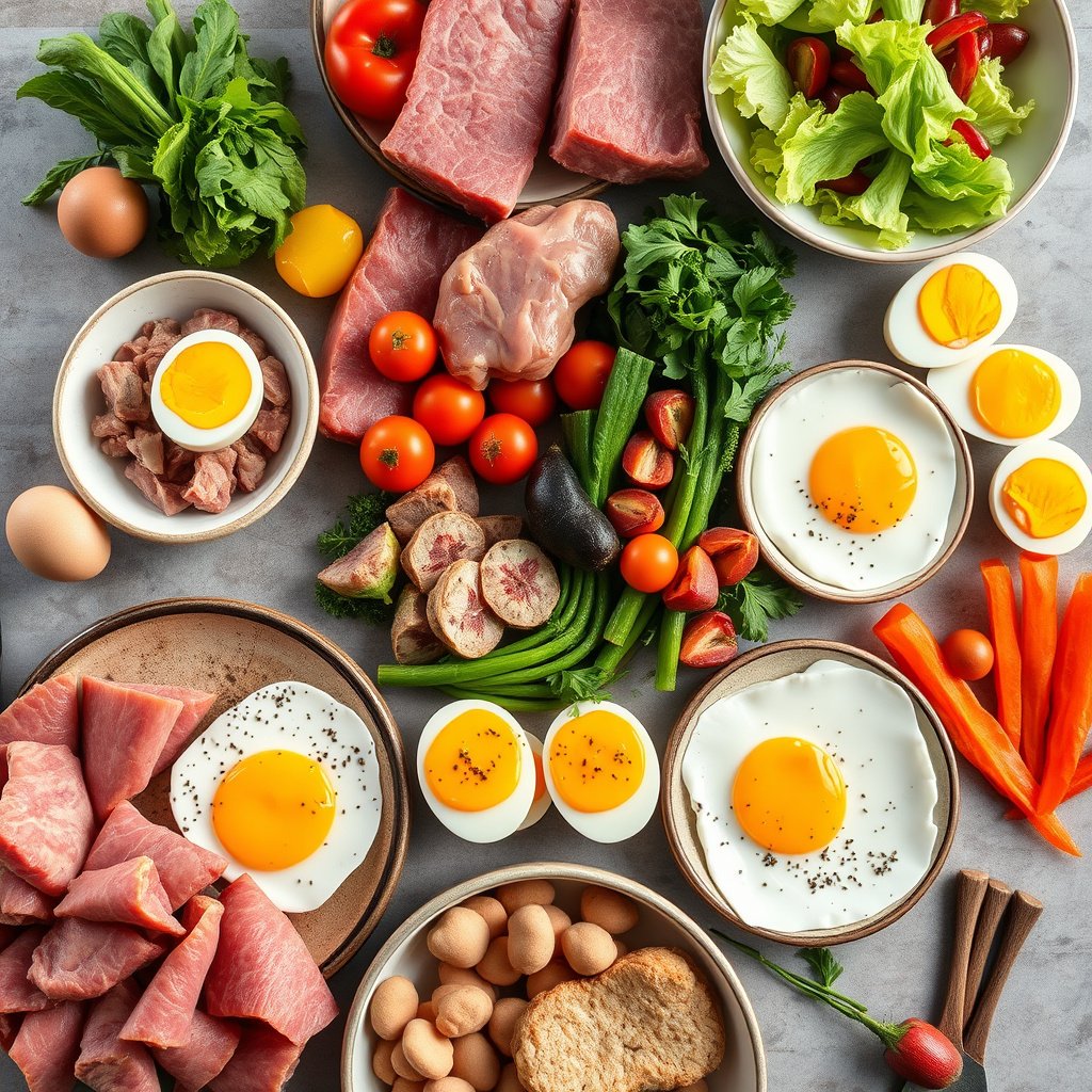 An assortment of eggs showcasing their keto-friendly nature in a healthy diet.