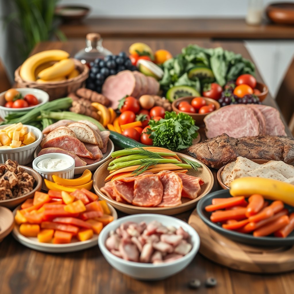 An assortment of keto-friendly fruits suitable for the ketogenic diet, including berries and avocados.