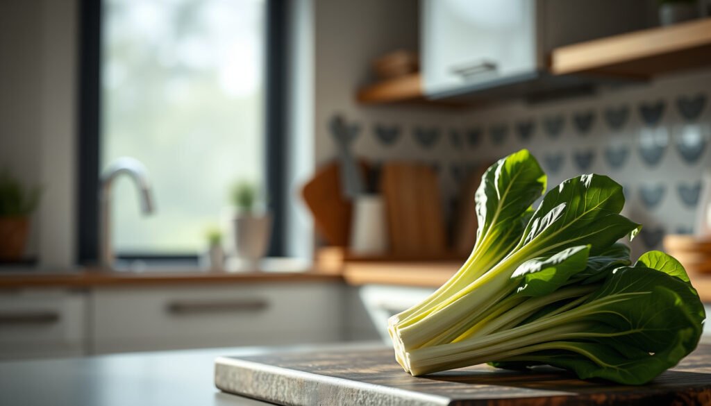 Bok choy with nutritional information highlighting its keto-friendly benefits and carb count.
