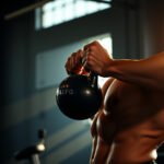A fitness enthusiast training with weights while following a keto diet for muscle building.