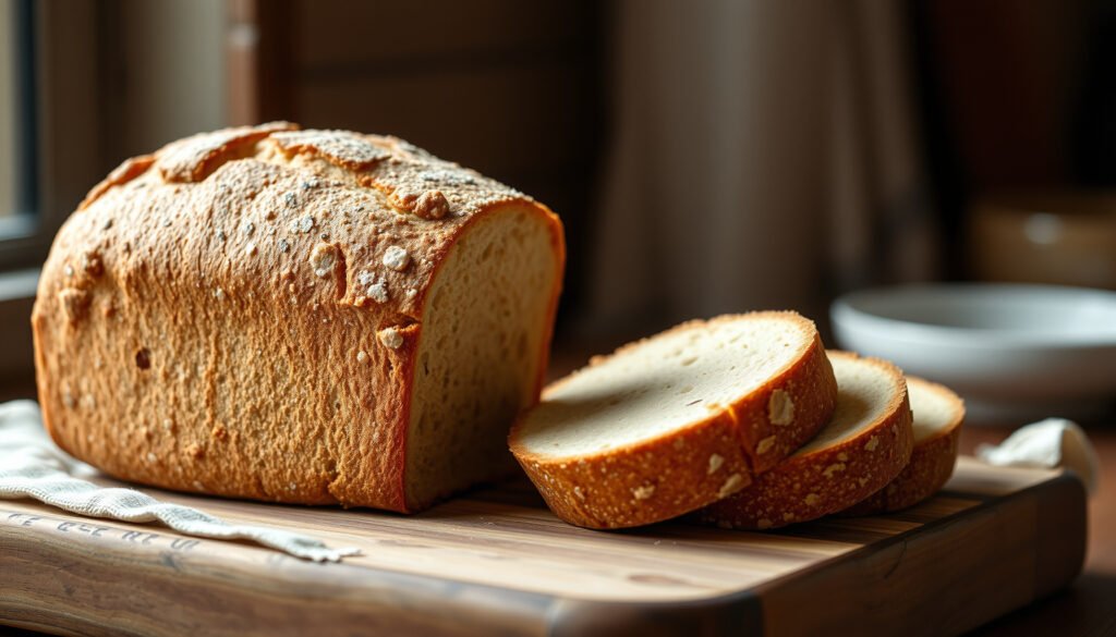 Ezekiel bread on a wooden table, exploring its keto-friendliness for health-conscious consumers.