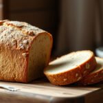 Ezekiel bread on a wooden table, exploring its keto-friendliness for health-conscious consumers.