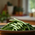 A plate of green beans, highlighting their suitability for a keto diet.