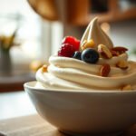 Frozen yogurt in a bowl with toppings, exploring its keto-friendly aspects.