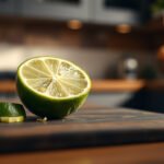 A fresh lime with a measuring tape, illustrating net carbs and keto diet considerations.