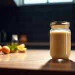A jar of mayonnaise with a keto label, highlighting ingredients and carb content for keto diets.