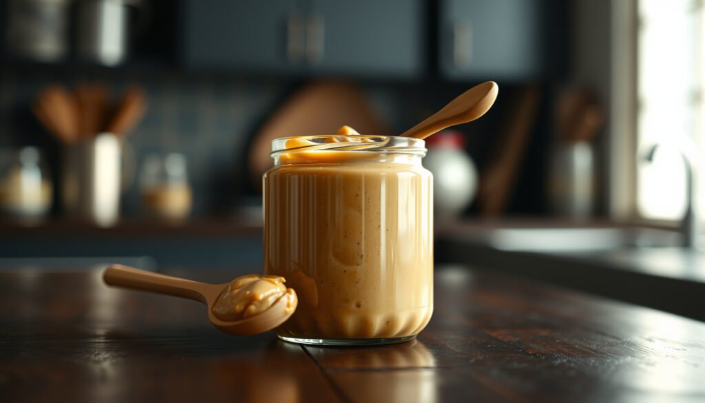 Peanut butter jar and keto diet ingredients, exploring if peanut butter fits into keto meals.