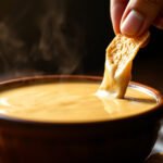 A bowl of queso dip with keto-friendly ingredients, perfect for low-carb diets.