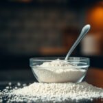 A close-up of rice flour with keto diet ingredients, exploring if rice flour is suitable for keto.