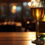 A glass of white wine with keto-friendly foods, exploring if white wine fits into a ketogenic diet.