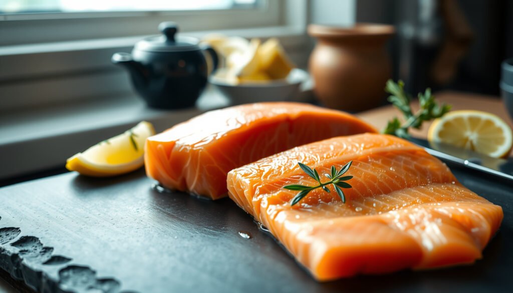 Keta salmon on a plate, showcasing its nutritional benefits and health risks.