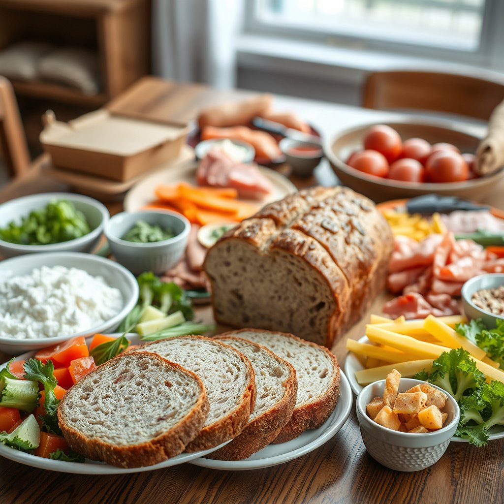 Comparison of keto bread carb content variations by different brands for net and total carbs.