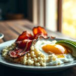 Delicious keto breakfast options including eggs, avocado, and bacon for a healthy start.