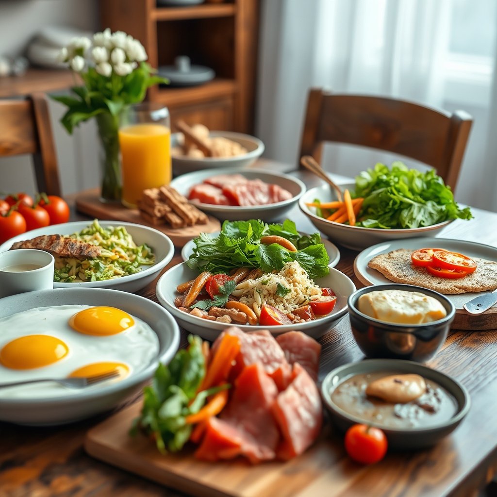 Infographic outlining key rules for a keto breakfast to maintain ketosis