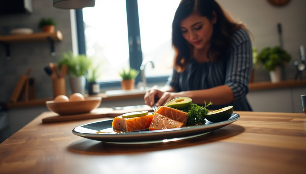 Illustration of simple steps to follow a keto diet for beginners.