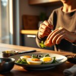 Visual representation of keto diet foods, macros, and daily results for a healthy lifestyle