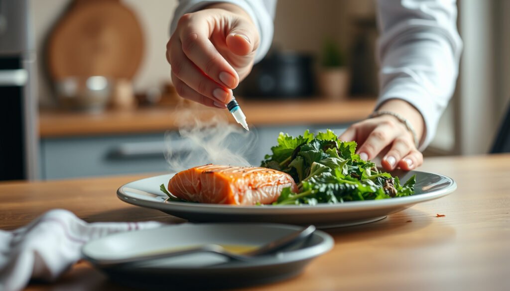 A diabetic person considering the safety of the keto diet with food options.