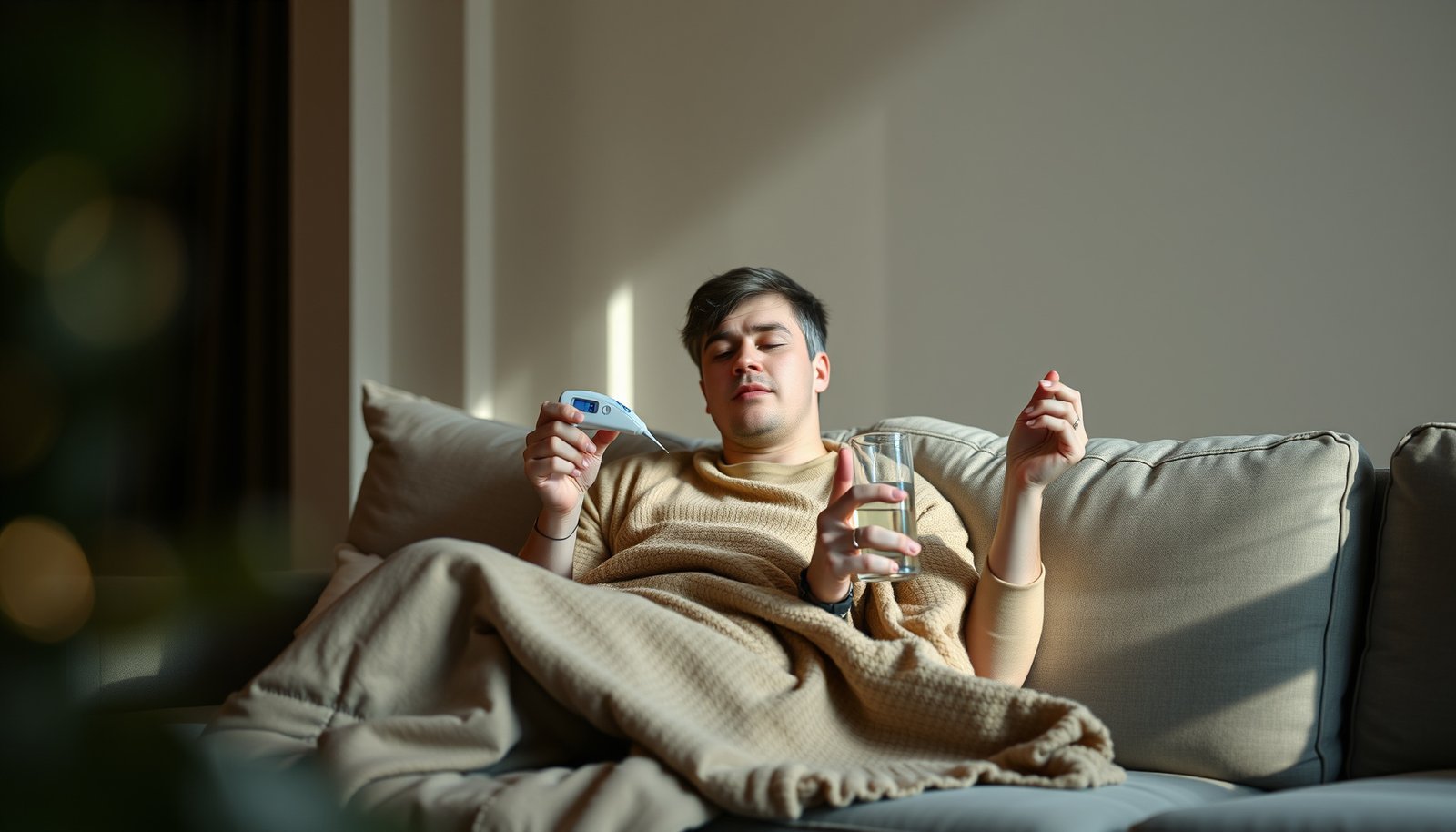 Illustration of keto flu symptoms including fatigue, headache, and nausea during a ketogenic diet.