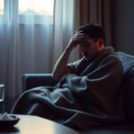Illustration of common keto flu symptoms like fatigue, headache, and nausea.