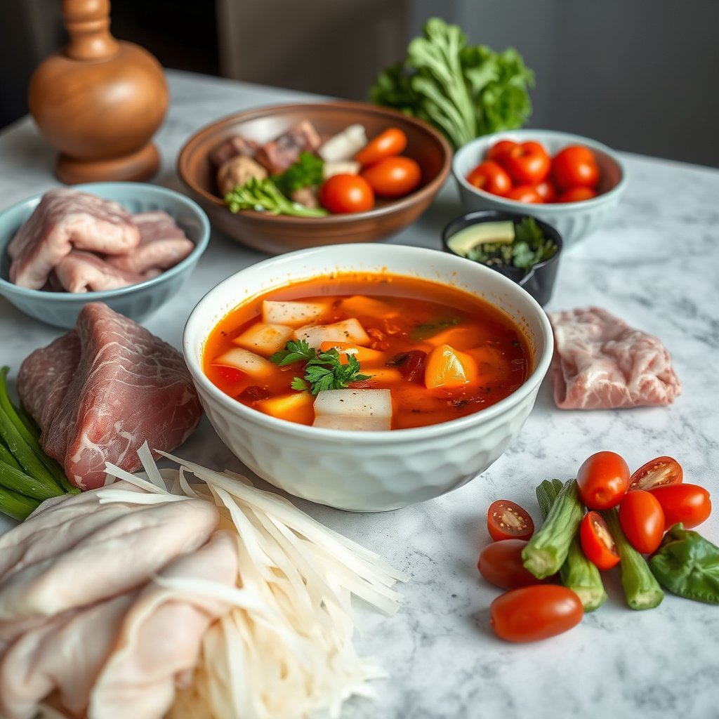 Ingredients for hot and sour soup that determine its keto friendliness